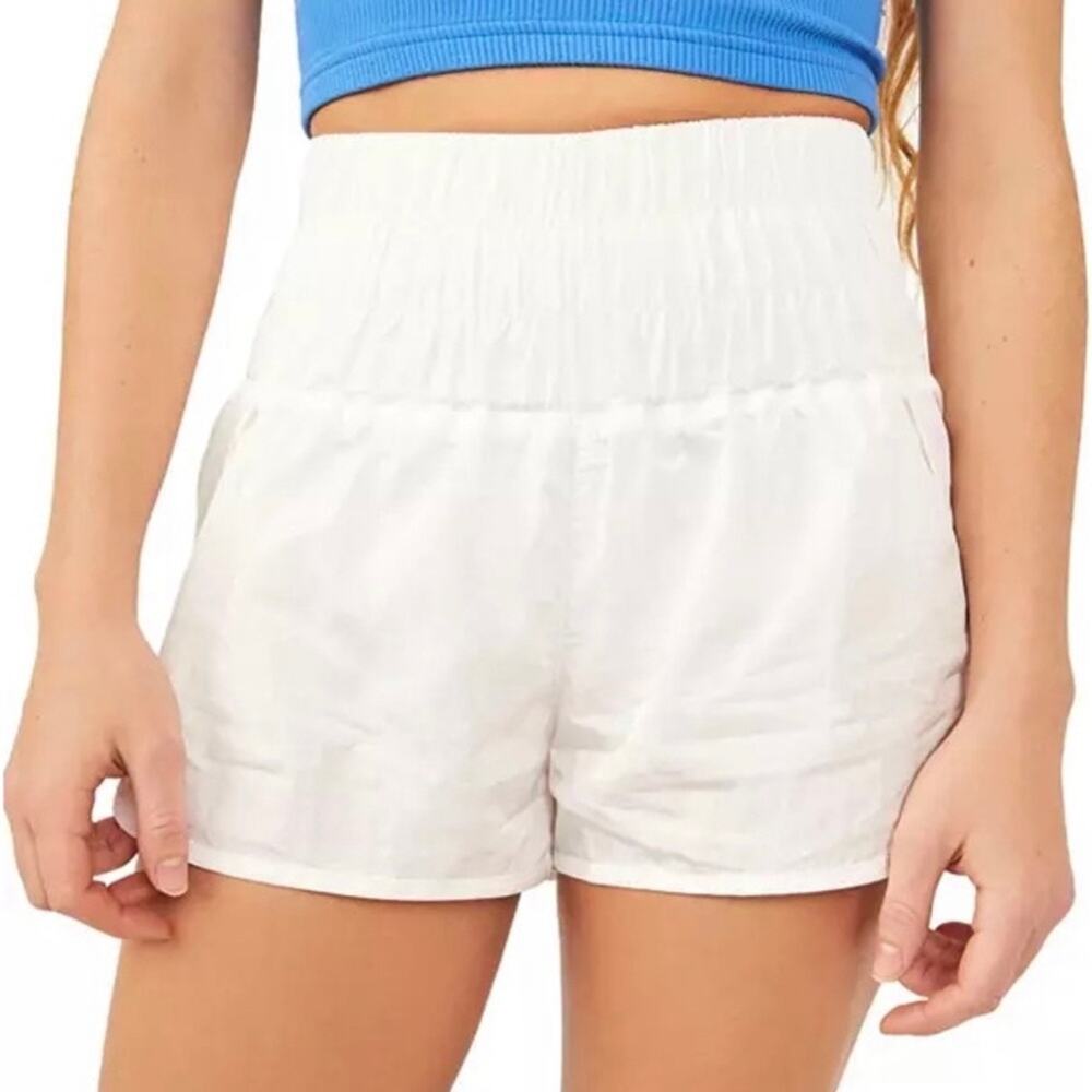FP Movement white windbreaker shorts M